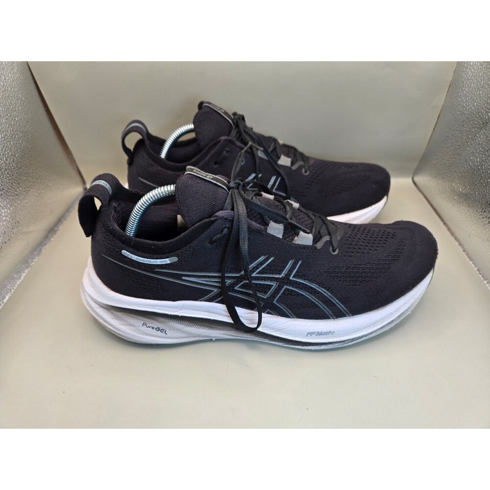ASICS Gel-Nimbus 26 Shoes Men's 10.5 Black White Road Running Athletic Sneakers